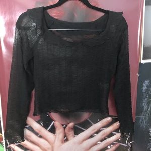 Disturbia Black Crop Top Mesh